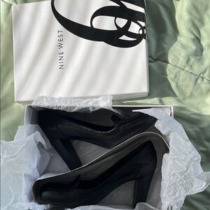 Nine West Punky Black Leather Women's Heel